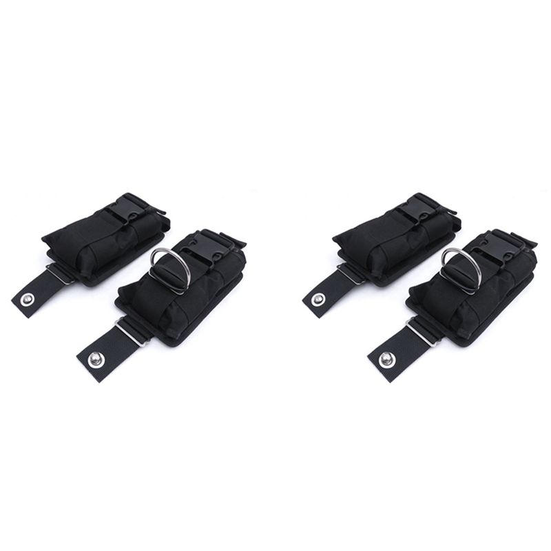 Scuba Weight Belt Pocket Quick Release - HOES-새로운 4개입 예비 블랙 1680D 나일론