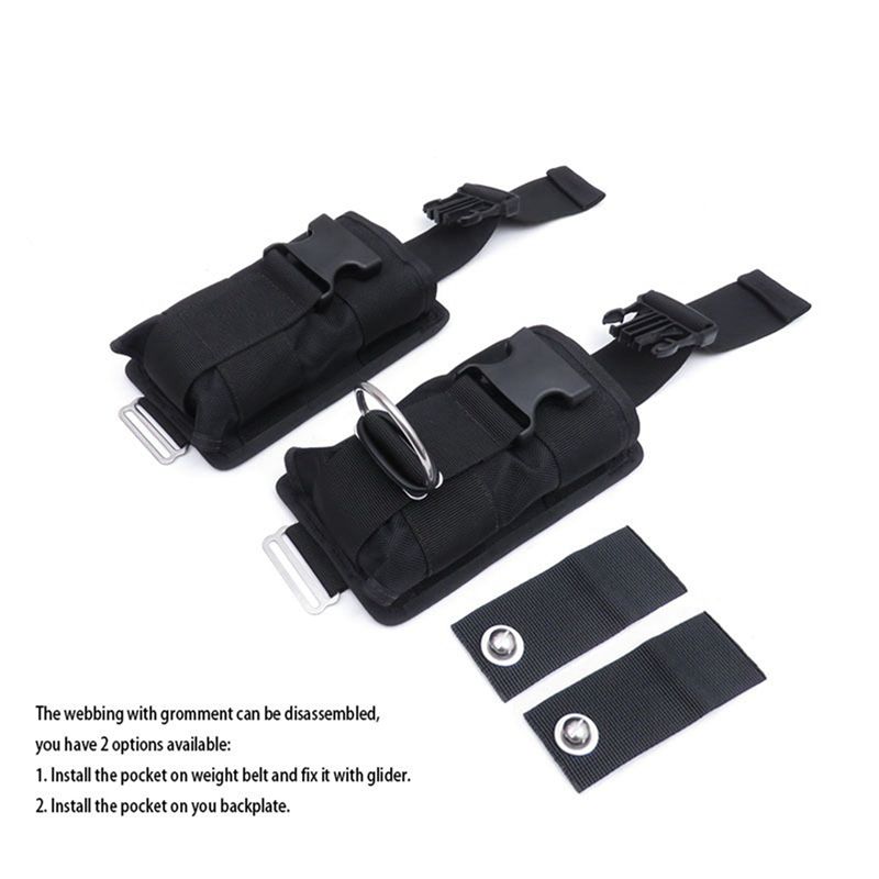 HOES-새로운 4개입 예비 블랙 1680D 나일론 스 - Scuba Weight Belt Pocket Quick Release 리뷰 및 가격